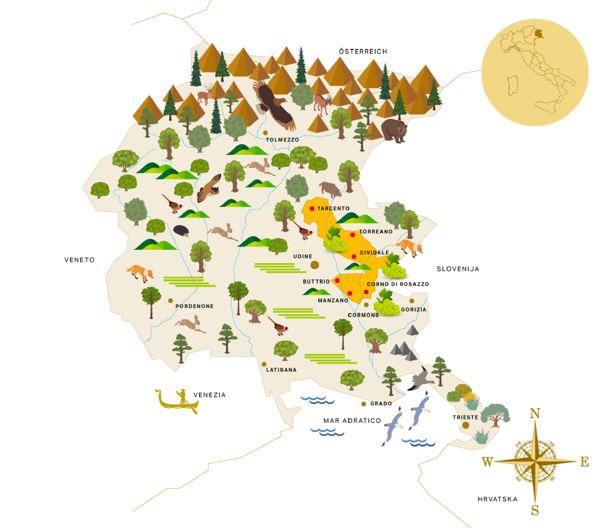 mappa valle